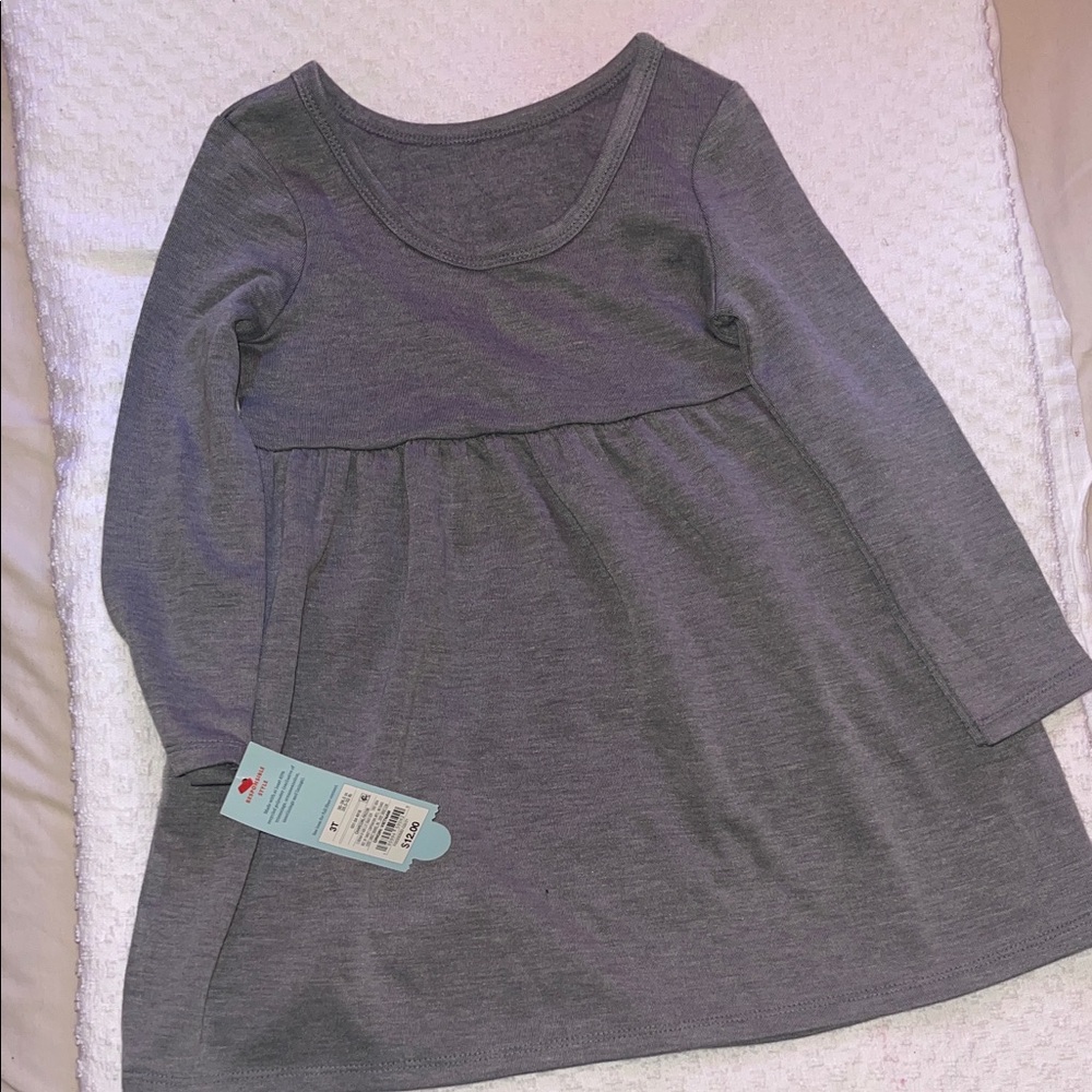 Cat & Jack Gray Long Sleeve Dress